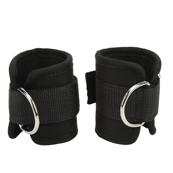 2 kpl / set Säädettävät pehmustetut nilkan ranneke hihansuut Double D Rings Gym nilkkahihnat jalkojen pidennyksille