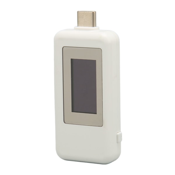 USB Spenningsstrømtester 4‑30V 0‑5.1A digital LCD-skjerm Nøyaktig måling USB-tester for telefon Nettbrett Bærbar Hvit