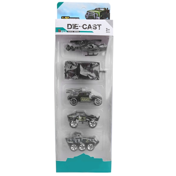 5Pcs Simulation Tank Toys Set Alloy Vehicle Car Model Pull Back Toy Gift for Children Kids(701A )