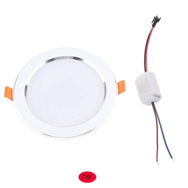LED 7W sensor loft indlejret panel lys Menneskelig krop bevægelsessensor lys AC85-265V