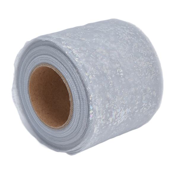 Tulle stof 25 meter 6cm polyester materiale letvægts bærbare tylle ruller til tøj dekoration grå
