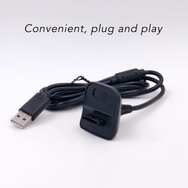 Opladerkabel til Xbox 360 PVC Plug and Play USB-opladerkabel med magnetisk ring til Xbox 360 1,5 m