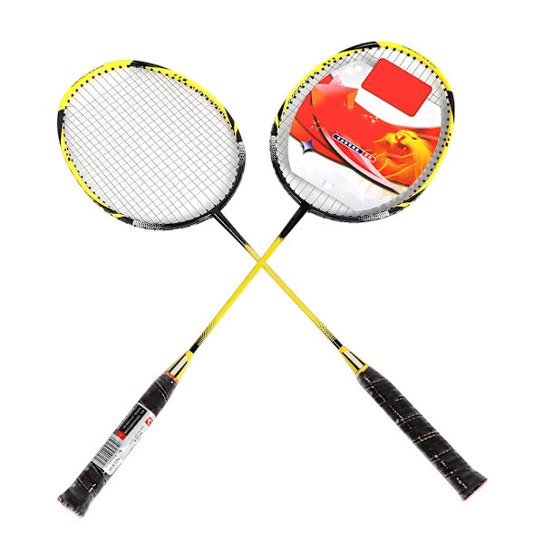 1 par badmintonracketar i aluminiumlegering med hög hållfasthet och bärväska