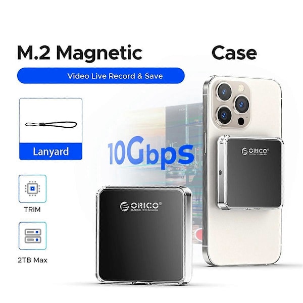 Magnetisk 2230 M.2 NVMe SSD-kapsling Extern Adapter
