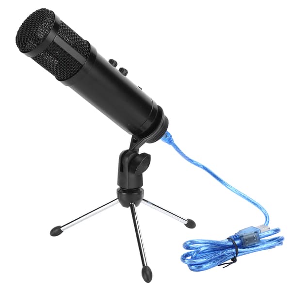 Professionell kapacitans USB-mikrofon inspelning Mini bärbar MIC-set Plug and Play