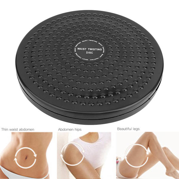 Praktisk multifunktionel talje Twister Disc til sportsfitness og slankekur black