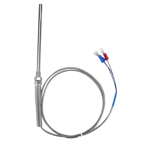 M8 Gjenge PT100 Platinium Resistor Termoelement 100mm Probe Temperatursensor Ledning 0-400℃ (1 m)