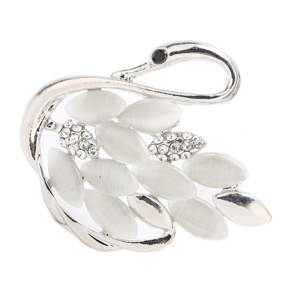 Svanebrosje for kvinner Crystal Elegant Swan Bird Brosje Pins Smykker for kvinner Bankett Bryllup Daglig bruk
