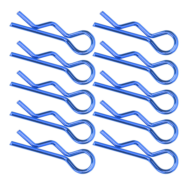 10 st 7MM RC Car Shell Clip RShape Metal Body Clips Pins för 1/5 1/6 1/8 1/10 RC Car (Blå)