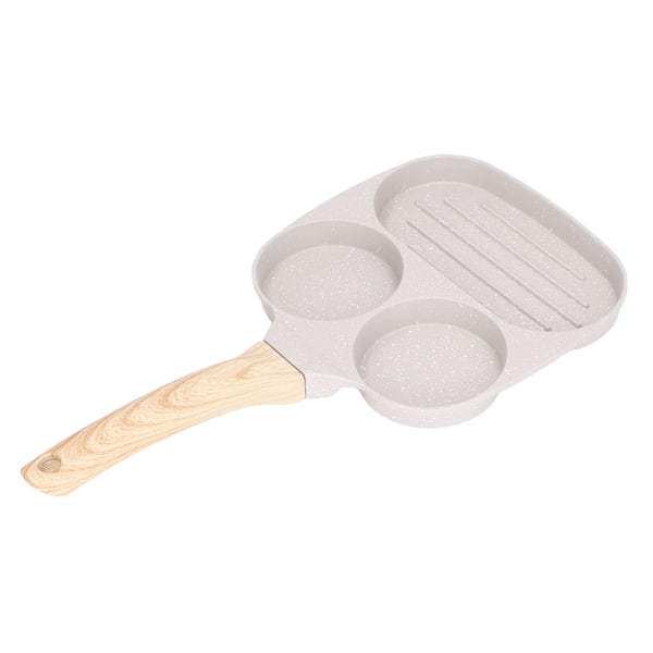 Æggestegepande, slip-let, jævn opvarmning, flad bund, aluminiumlegering, pandekagepande til induktionskomfur, gaskomfur, 3 kopper