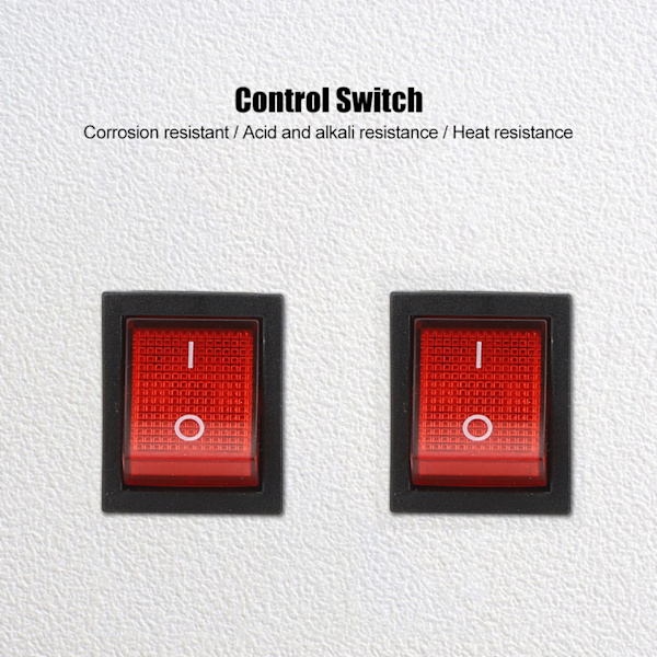 5kpl Keinukytkin 16A 250V 4-nastainen Red Light Industrial Control Accessories 31 x 25mm