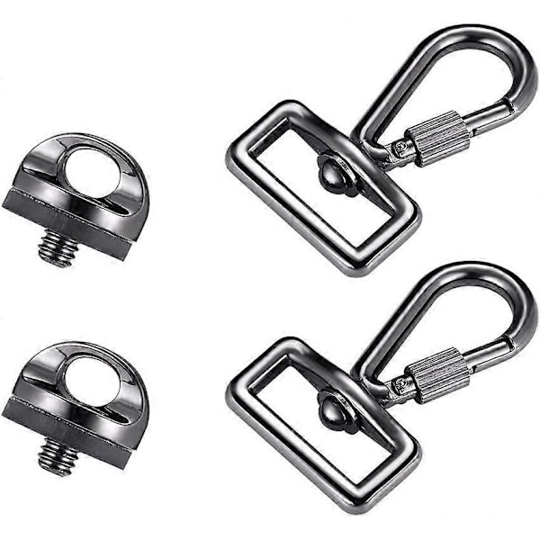 4 stycken (2 set) snabbinstallationsskruv i metall och SLR-kamerarem krokset