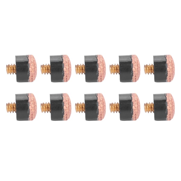 10 stk Biljard Snooker Pool Cue Pole Tip Reservedeler Utstyr Tilbehør (12mm)