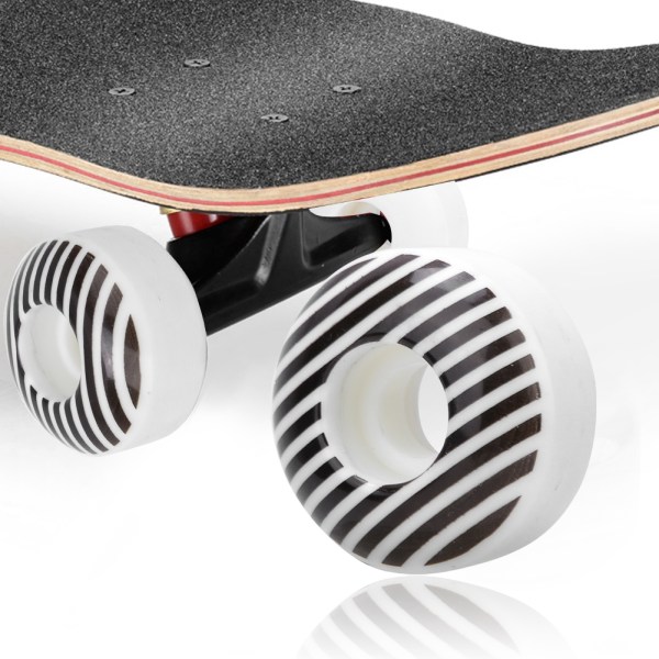 4st 95A PU vit rand 52x30 mm skateboard dubbla vipphjul Nedfarts glidande hjul