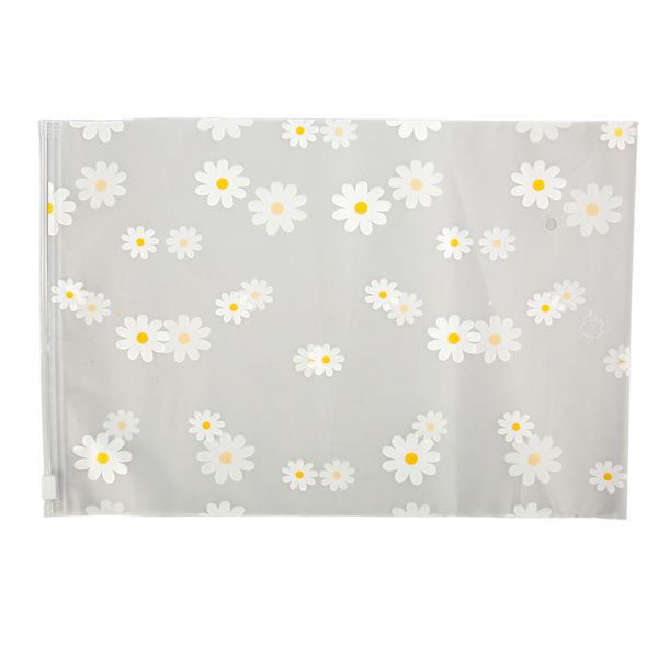 30 st Frostade plastpåsar med dragkedja Daisy Pattern Återanvändbara lätta bärbara skjortor förpackningspåsar för kläder