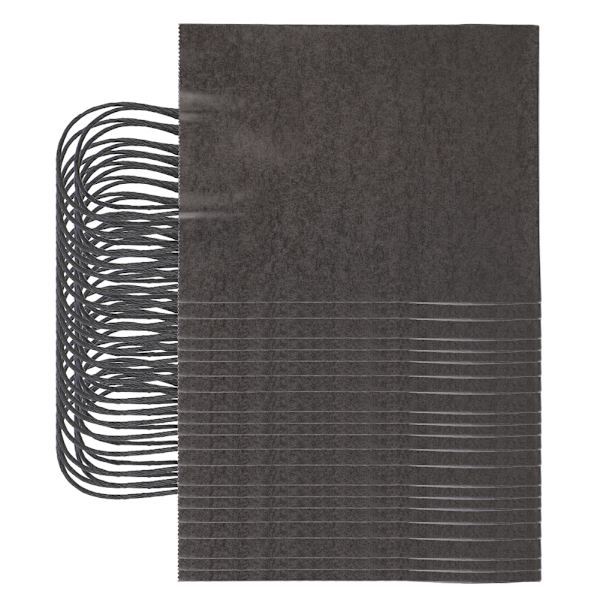 Ympäristöystävällinen kannettava voimapaperikassi Vaatepakkaus Lahjakassi (M 21 x 11 x 27,5 cm) (musta)