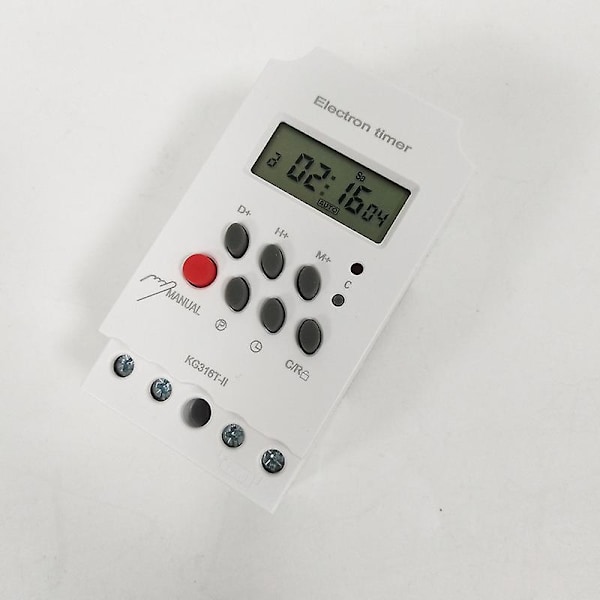 Mikrodator 1Min till 168H Programmerbar Timer Energibesparande 0.5s Fel Digital Tidsbrytare för Industriella Applikationer, 220V