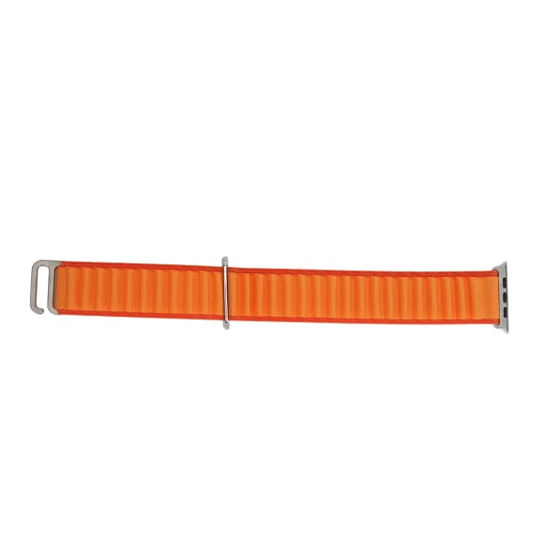 Alpine Loop klokkerem Juster størrelse Metallspenne Nylonklokkerem for Iwatch 8 Orange 42/44/45/49 mm
