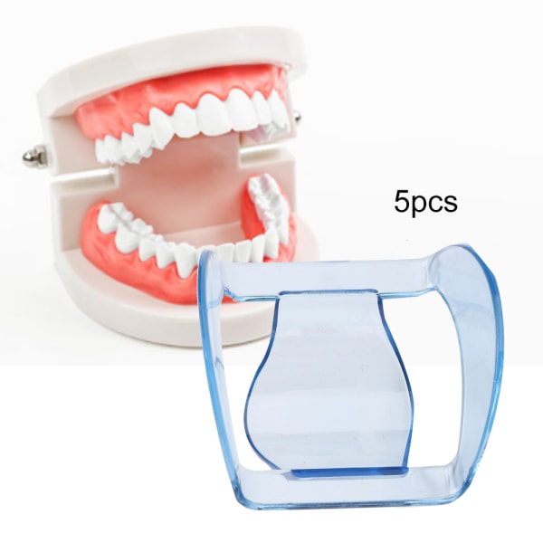 5 st Munöppnare Dental Ortodontisk Lip Cheek Retractor Expander Dental MuntillbehörTransparent Blå