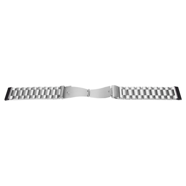 Ruostumattomasta teräksestä valmistettu watch säädettävällä metallirannekkeella, kaksoissoljella, 24 mm:n pikakiinnityskorvaushihna miehille, naisille, hopea