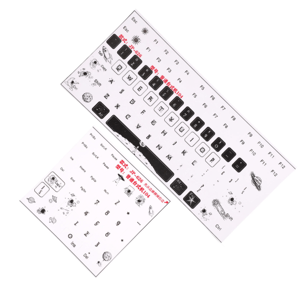 2 kpl Näppäimistö Tarrat Universal Pöytätietokone Mekaaninen Pelikorvaus Näppäimistö Näppäimistö Matta Tarrat
