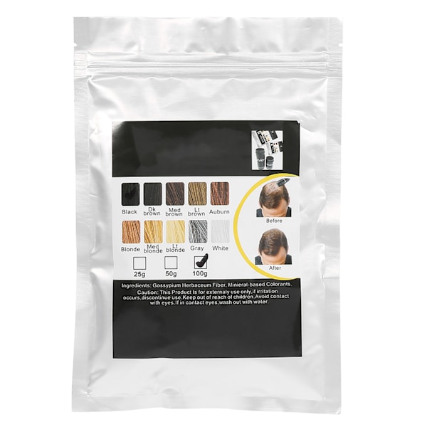 Hårbygningsfiber Hårfortykningsmiddel Hårtabsløsning Concealer Fyldigere tættere hår tilbage