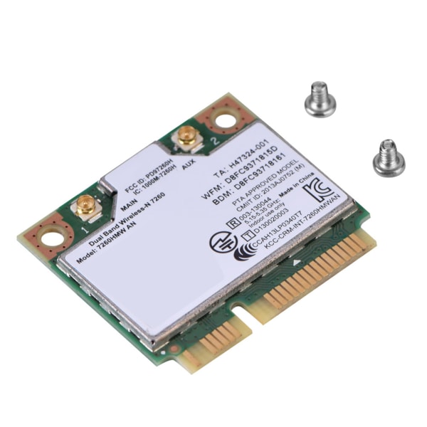 Intel 7260AN 7260HMW mini PCI-E 300M Bluetooth 4.0 Dual Band trådløst WiFi-kort