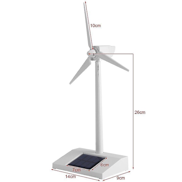 Solvindmölla Mini Solcellsdriven Vädermölla Leksak för Barn - Solenergi Barn Vetenskap Undervisningsverktyg