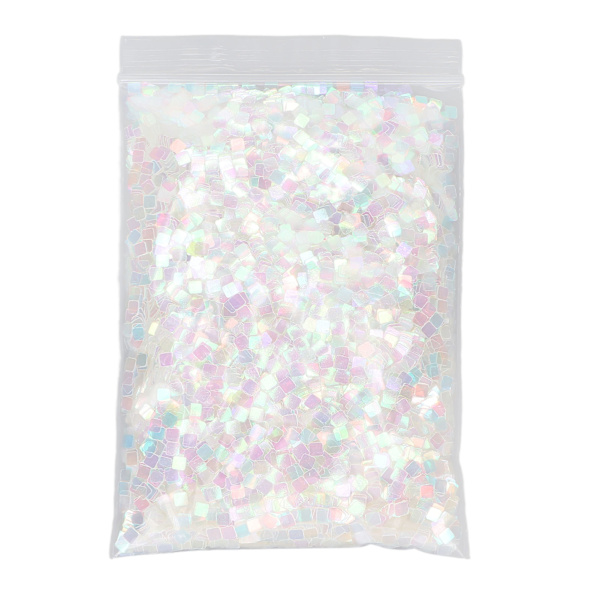 Nail Art Glitter Paljetter DIY Glossy Square Nail Paillette Flakes Dekorationer för julfest 1,8 oz