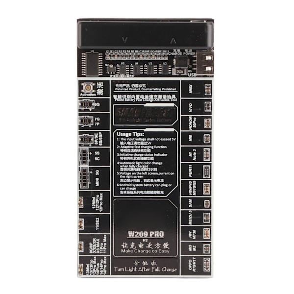 W209Pro V8.0 akun aktivointilatauskortti PCB pikalatauksen akun korjauspiirilevy iPhonelle