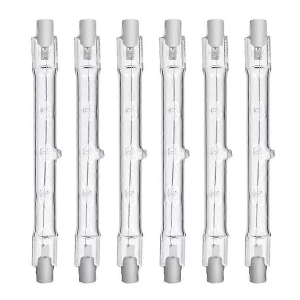 Sett med 5 R7s Halogenpærer 78mm 100w 230v, R7s Halogenstav 78mm, R7s Halogenpære Dimbar Halogenstavlampe ZD B2