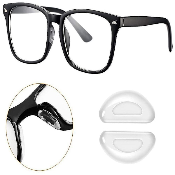 Antislip Silikon Näskuddar för Glasögon Transparent 1 Par