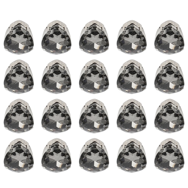 20 st DIY klodiamanter bröllopsklänning retro mode hantverk glas kläddekorationer 15 x 18 mm kokosgrå droppformad glas klodiamant