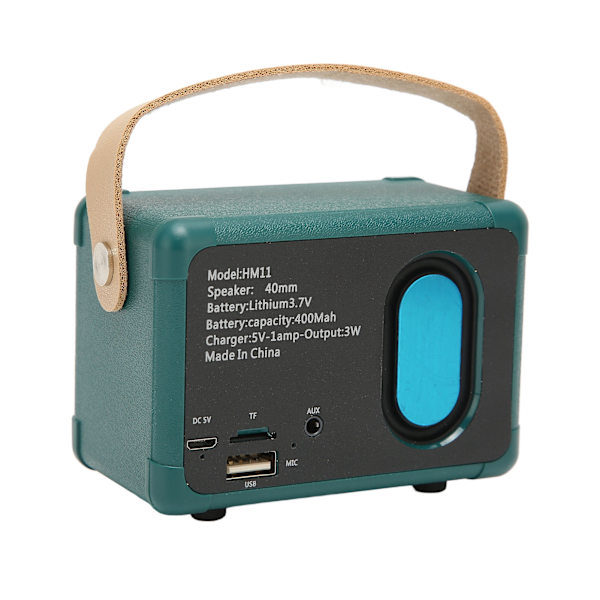 Retro Bluetooth kaiutin HiFi Stereo Nopea lähetys Pieni power Kannettava Vintage Kaiutin kotiin Outdoor Green Green