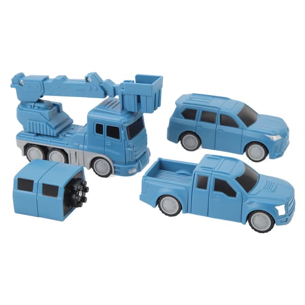 Transformer Robot Leksak Transform Robot Monterade Fordon Barn DIY Magnetisk Montering Byggbil Modell Leksak Typ B
