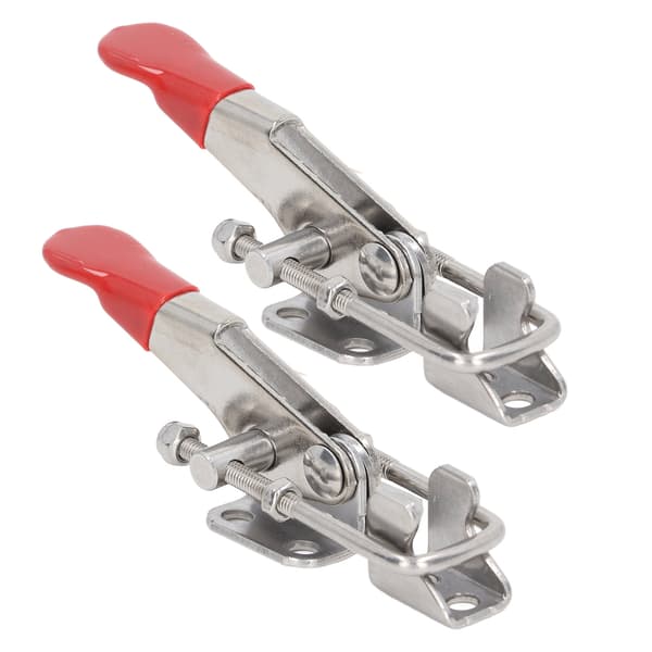 2 stk. Toggle Clamp Træklåse Justerbar Rustfrit Stål 400 lbs Kapacitet Sæt Kit