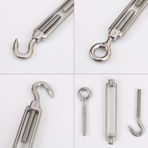 Heavy Duty 304 Rustfritt Stål Wire Rope Spenningssett - Solskjerming, Teltoppsett - Anti-Rust