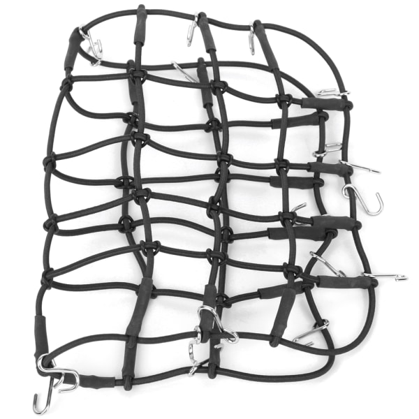 Elastiskt bagage takräcke nät töjbart simuleringstillbehör för 1/8 1/10 RC CrawlerBlack