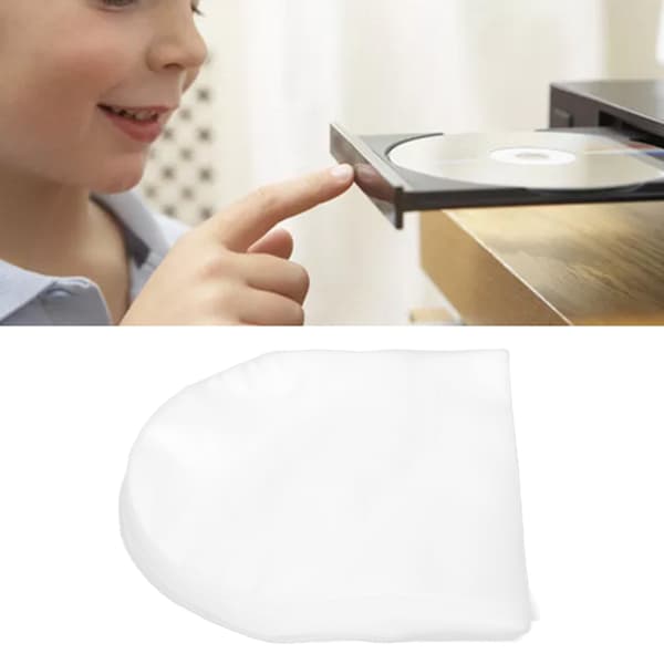 100 stk. CD/DVD Inderlommer Transparent Plastiklomme til 5 Tommer CD og DVD Mini Opbevaring