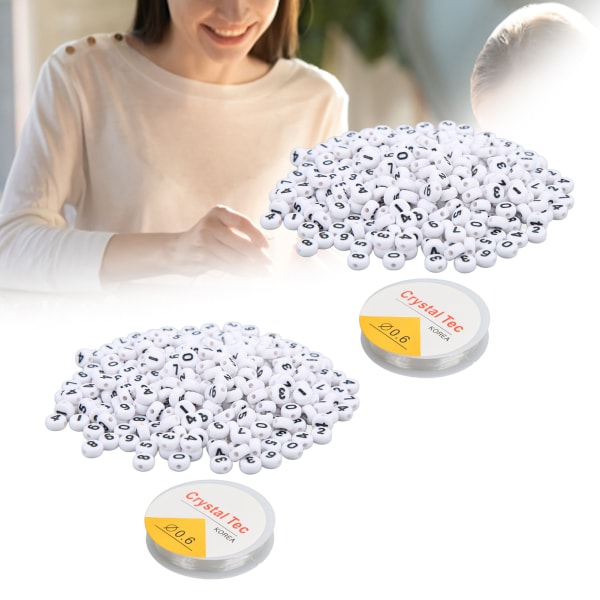 Nummerperler Akrylmaterialer Udjævning af overflader Udsøgte smukke perler til husholdningsbrugsgaver