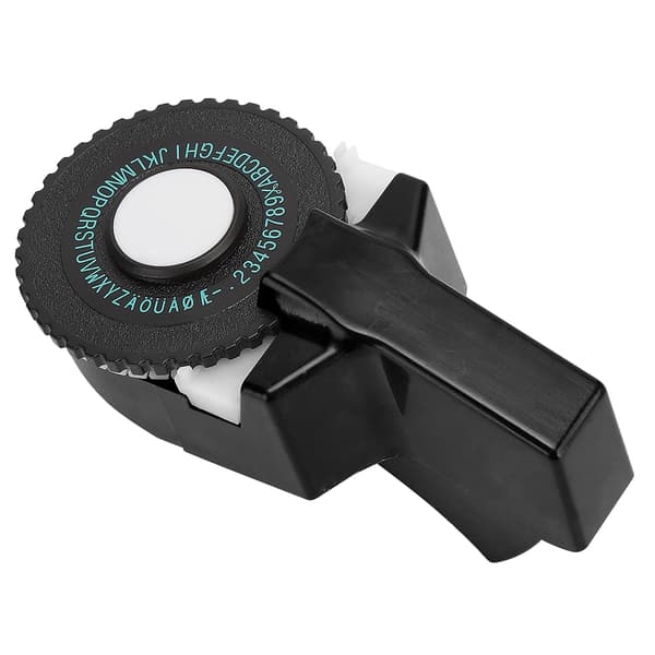 Mini Manuel Tape Maker Dekorativ Farvet ABS 3D Prægningstape 9mm til Håndbog Sort