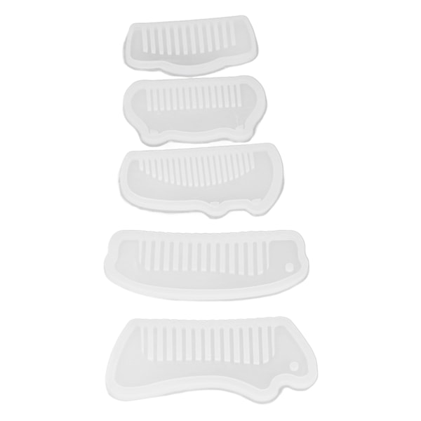 5 stk. Kam Siliciumforme Elastiske Bløde Transparente Dekoration Siliciumforme til Fremstilling af Kamme DIY Håndværk
