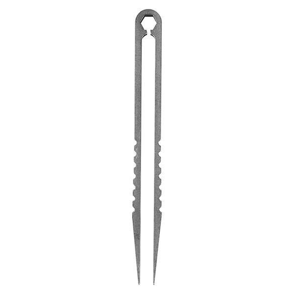Bærbar EDC titaniumlegering pincet Outdoor Survival Camping Rejse Mini Værktøj (Stålfarve)