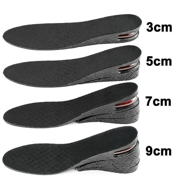 Säädettävä, näkymätöntä korkeutta lisäävä pohjallinen - 3cm - 9cm Gain