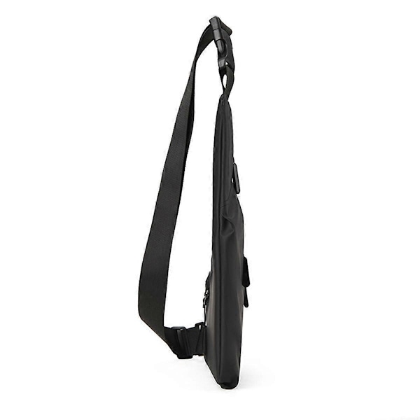 Nylon Vandtæt Messenger Taske, Tyverisikret Skjult Taske, Sort