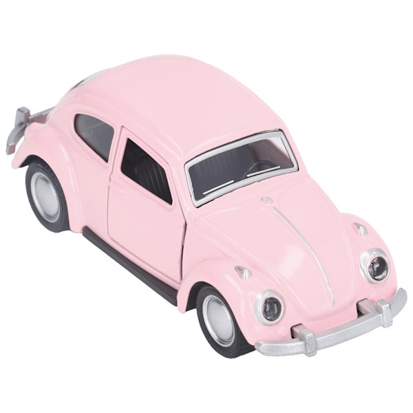 1:36 Valettu metalliauto pienoismalli Vintage Vetopalautus Leluauton mallisto lapsille Vaaleanpunainen