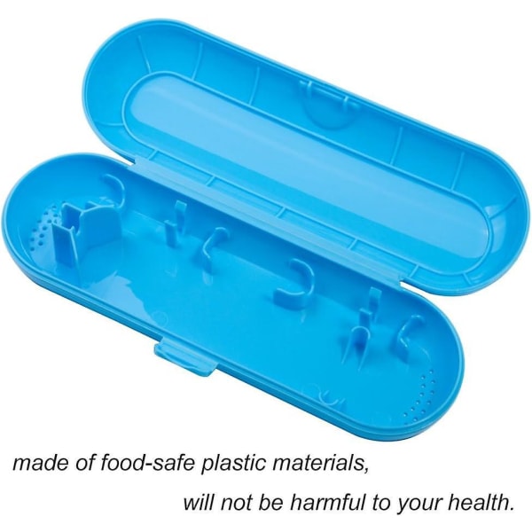 Blåt bærbart erstatningsplastikrejsesæt til elektriske tandbørster