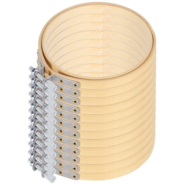 Broderibågar Cirkel Korsstygnsbåge Ring Träram Gräddfärgad DIY-verktyg