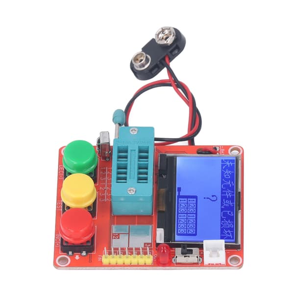 LCR T4 MINI Z DIY Transistor Tester PCB Diode Triode Kapasitansmåler 9V med grafisk LCD-skjerm