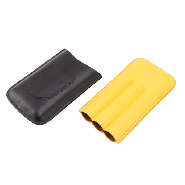 Cigarer Læder Cigar Etui Bærbar Cigar Holder Letvægts 3 Holder Cigar Etui til Rejser Hjem